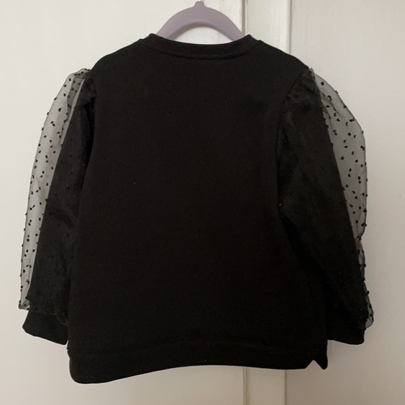 Cute Zara sweatshirt with organza sleeve details size 6 - Picture 4 of 4